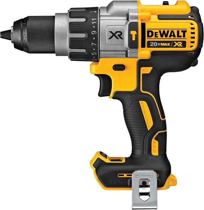 DEWALT 20V MAX XR Cordless Hammer Drill Driver Brushless, Heavy Duty 1/2″, 3-Speed, Tool Only (DCD996B)